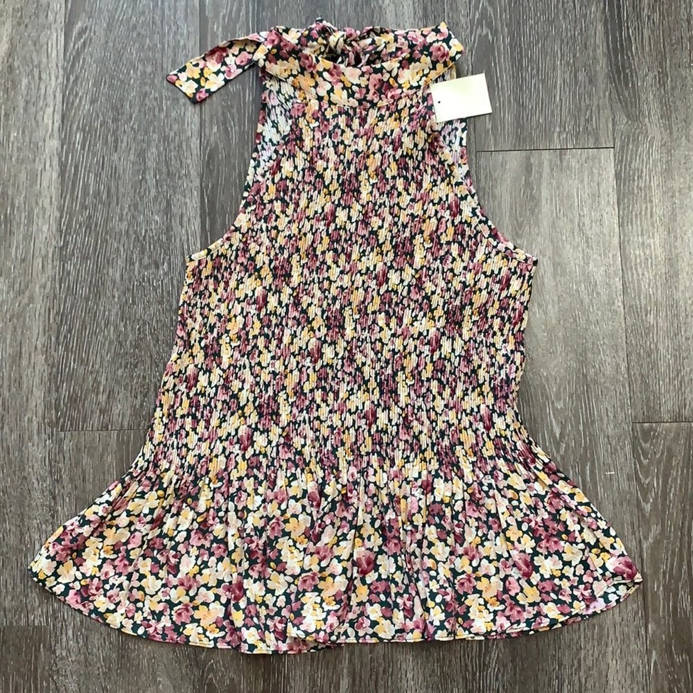 Pleione for Anthropologie Floral Halter Top
